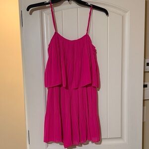Vibrant Pink Layered Dress